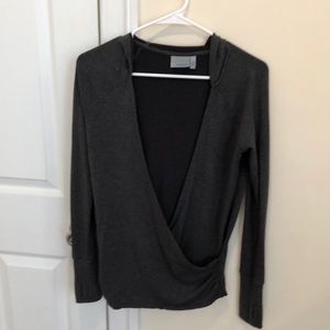 Athleta Athleisure Ware - wrap sweater with a hood